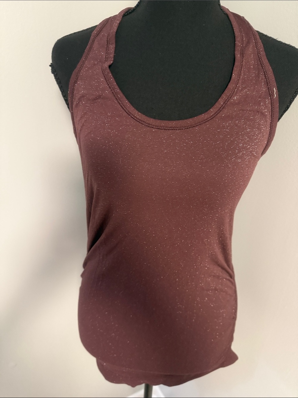 Athleta Maroon Racerback Tank with Side Ruching - Picture 2 of 4